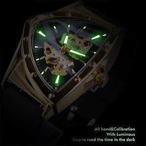 WINNER Luxury Triangle Skeleton – Saa ya Kifalme kwa Wanaume wa Heshima
