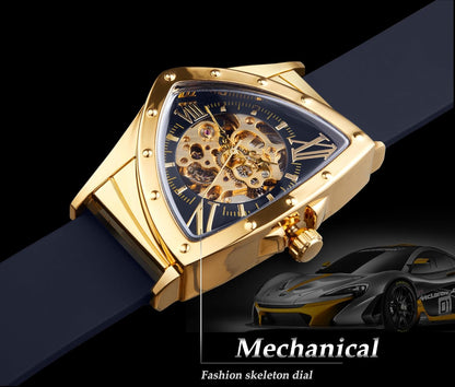 WINNER Luxury Triangle Skeleton – Saa ya Kifalme kwa Wanaume wa Heshima