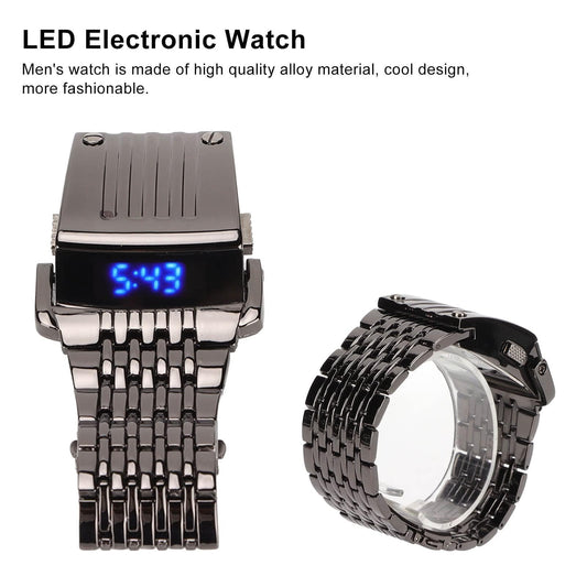LED Stainless-Steel Digital Watch – Power Meets Prestige for the Tanzanian Hustle