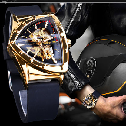 WINNER Luxury Triangle Skeleton – Saa ya Kifalme kwa Wanaume wa Heshima