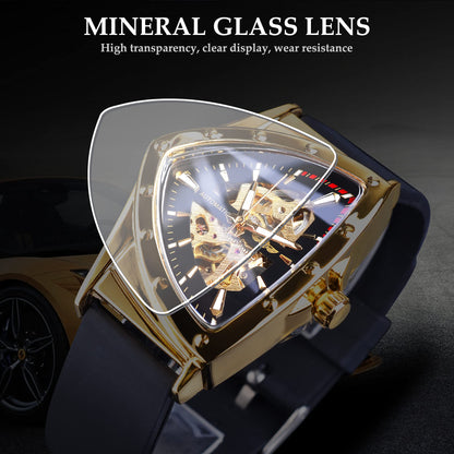 WINNER Luxury Triangle Skeleton – Saa ya Kifalme kwa Wanaume wa Heshima
