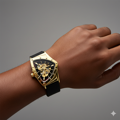 WINNER Luxury Triangle Skeleton – Saa ya Kifalme kwa Wanaume wa Heshima