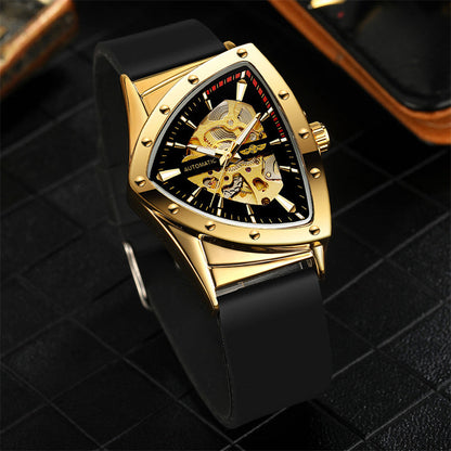 WINNER Luxury Triangle Skeleton – Saa ya Kifalme kwa Wanaume wa Heshima