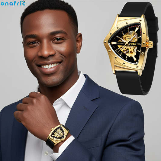 WINNER Luxury Triangle Skeleton – Saa ya Kifalme kwa Wanaume wa Heshima
